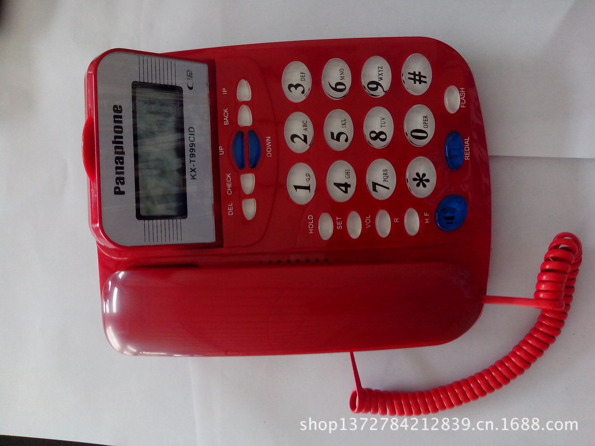 KXT-999红色带摇头来电显示电话机,普通电话