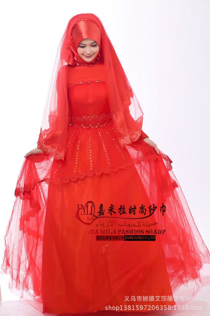 批发采购婚纱、礼服-新款穆斯林回族婚纱 礼服