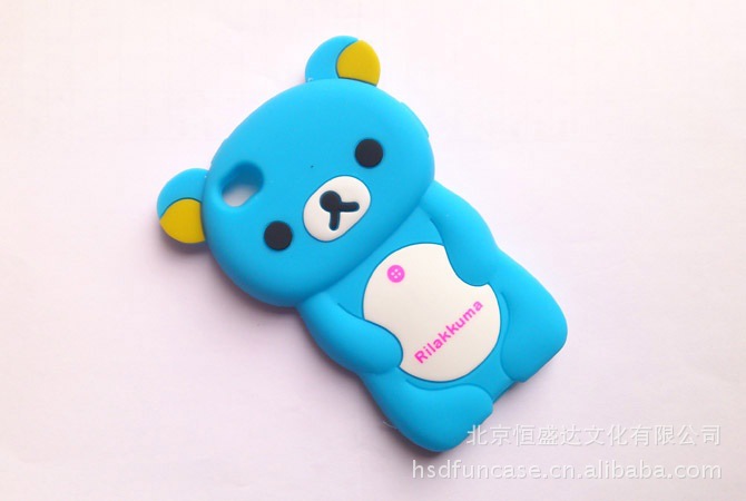 Iphone 5 立体卡通 高质量 立体熊硅胶手机壳 R