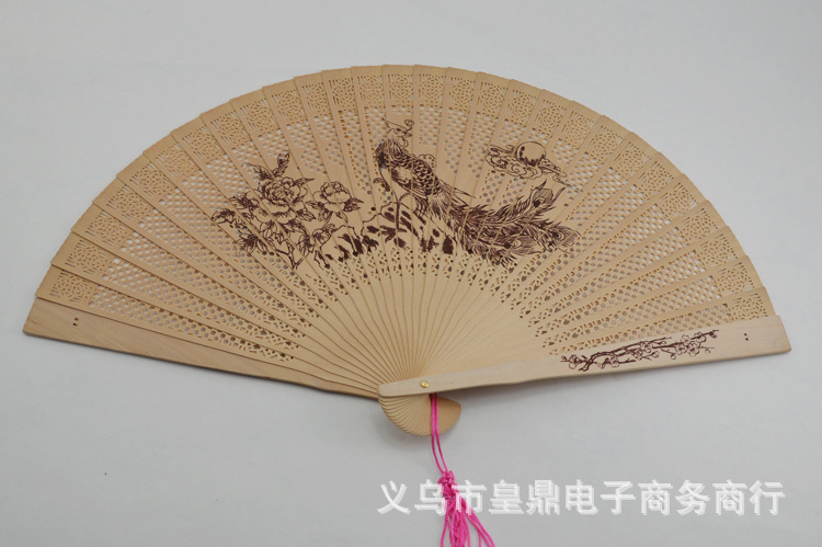【中国特色文化礼品 7寸高档香木扇 菏木扇子