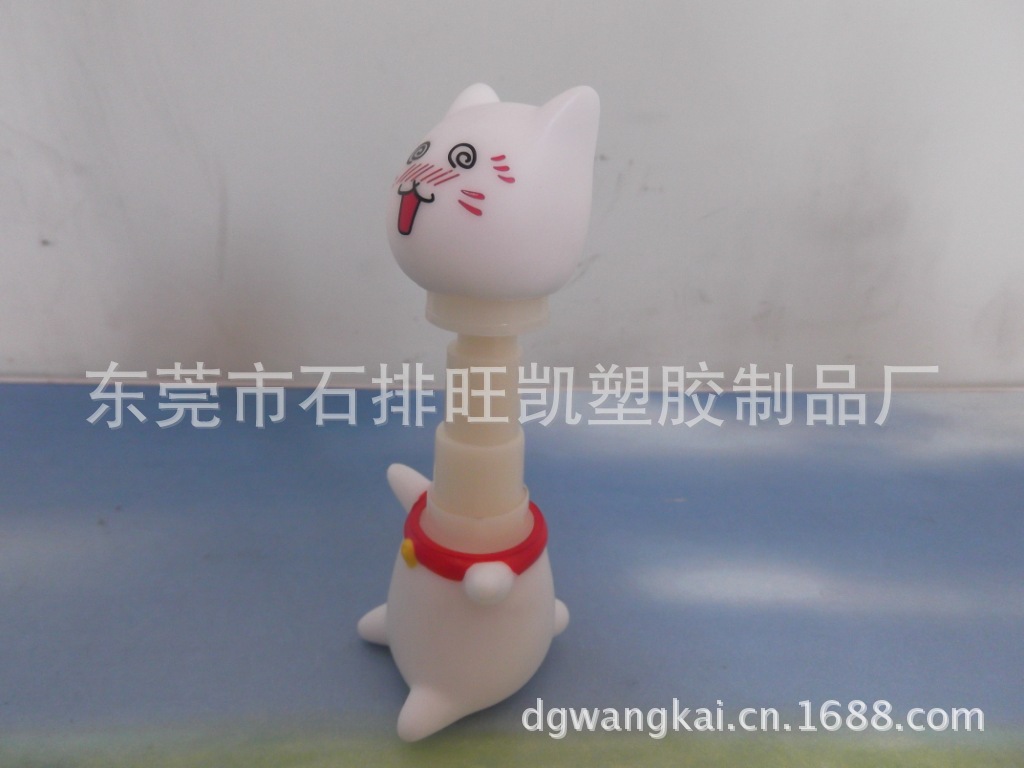 小猫笔，搪胶玩具，卡通笔