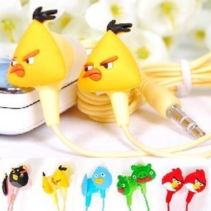 時尚新品憤怒的小鳥 小雞入耳式耳機 卡通耳機