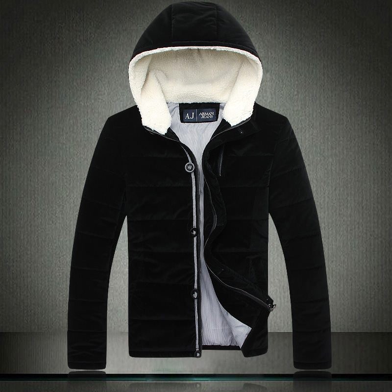 现货批发男装精品棉衣 男式连帽休闲棉服外套