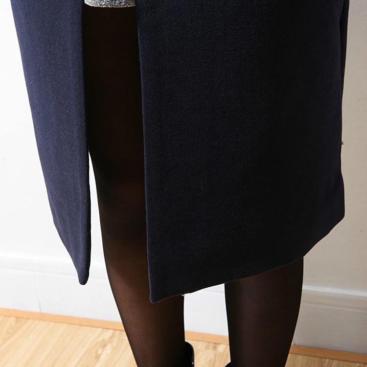 【13秋冬新款 欧美大牌 女式<em>毛呢</em>拼接仿皮草长