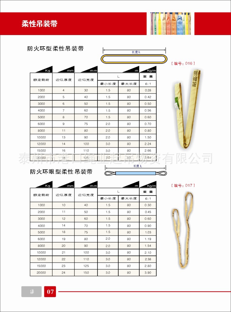 专业生产重型环眼型扁平吊装带 扁平吊带 绳网吊带 涤纶吊带