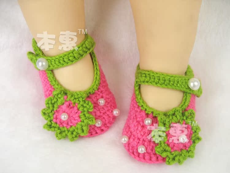 【2013新款 婴幼儿童 手工鞋 针织毛线鞋(5色)