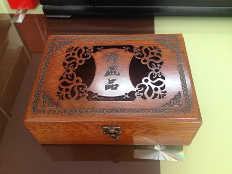 【厂家直销 高档木盒 木盒制作 花窗木盒 免费印