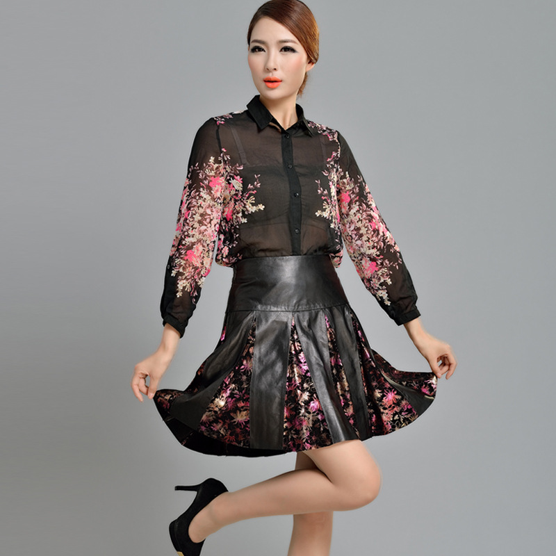 海宁新款2013真皮<em>皮裙</em> <em>皮裙子 半身裙 包臀</em>优雅