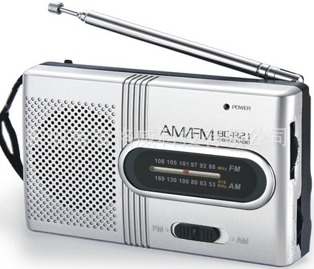 厂家直销AM\/FM二波段收音机 外响收音机 带天
