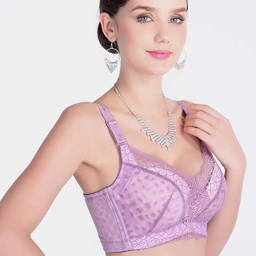 都市<em>美婷</em>性感聚拢<em>文胸</em>调整型收副乳<em>胸罩</em> 竹炭