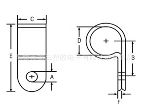 R型压线夹图纸