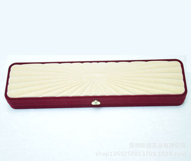 斜边花纹双色手项链盒  1