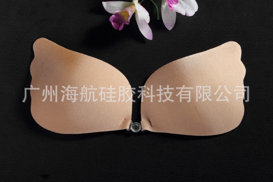 羽翼佈杯膚色圓扣