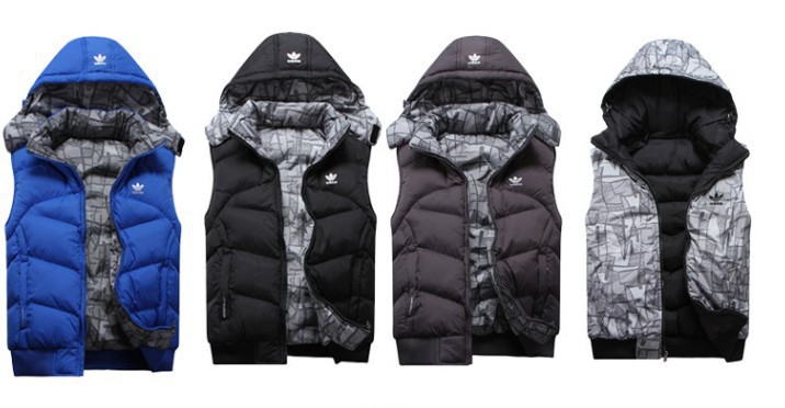 【运动棉<em>马甲男士</em>棉<em>马甲戴帽子</em>带拉链运动加厚