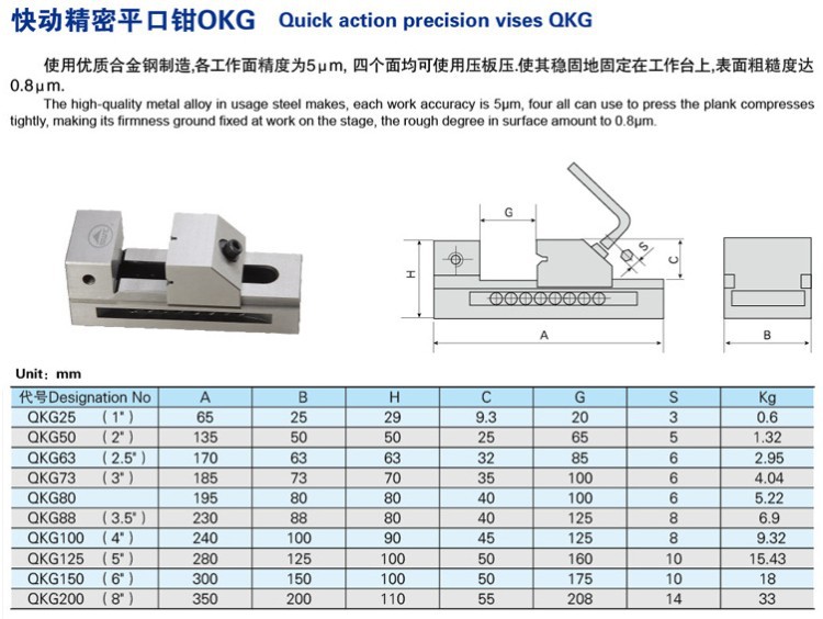 供应SWT牌高精密型快动工具万力 快动磨床平口钳
