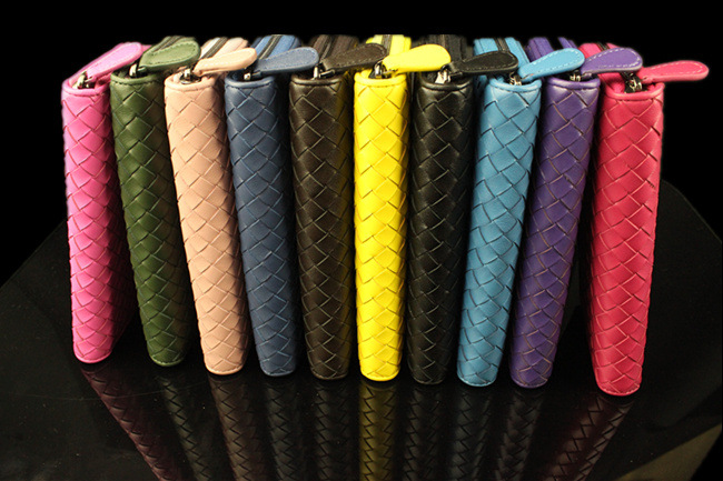 【<em>BV</em>真皮编织<em>钱包女款</em>小羊皮钱夹2013新款编