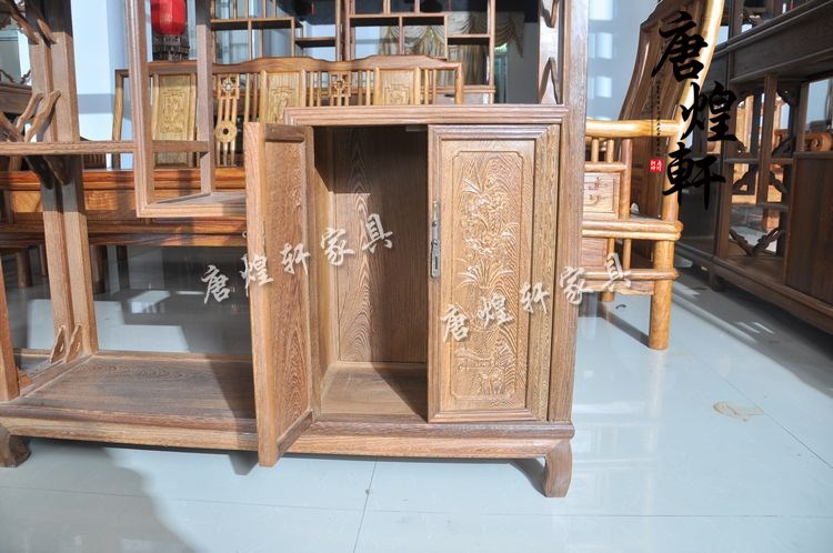 大号老式雕花博古架 (2)