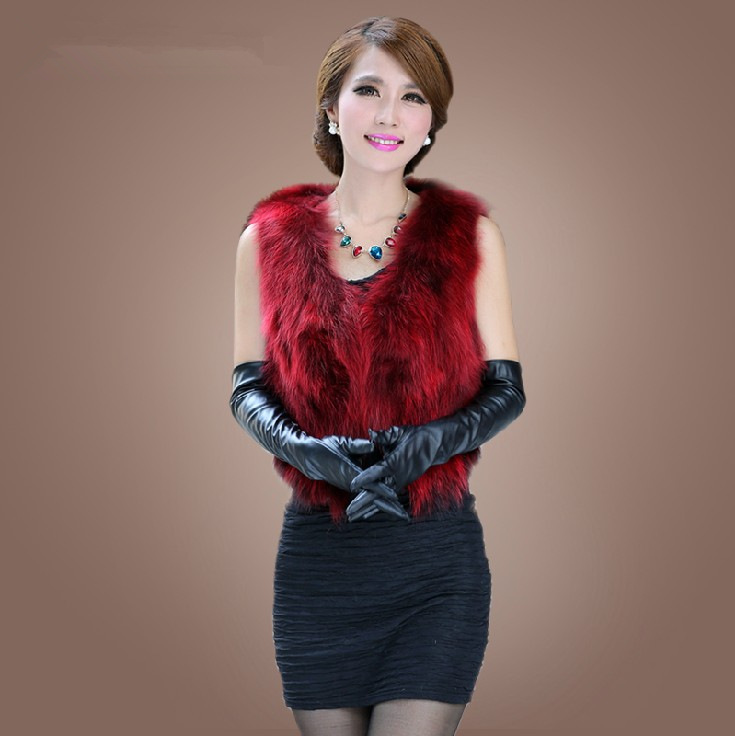 貂岚E014 2013冬季貉子毛<em>皮草马甲短款</em> 女士