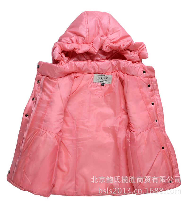 2013博士神童新款童装<em>儿童羽绒服女款</em>休闲花