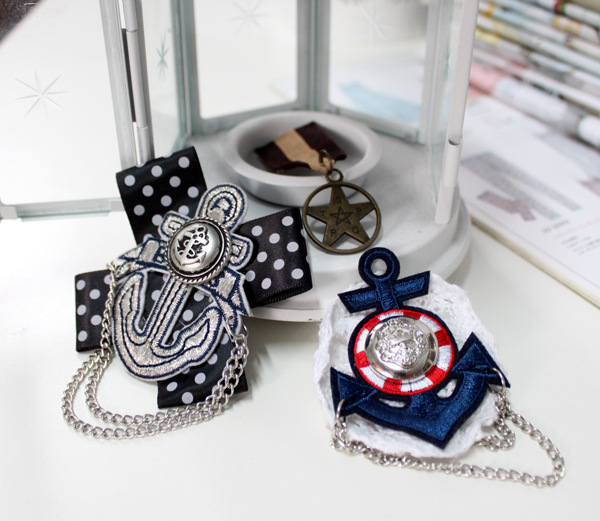 新品学院风胸章配饰 牛仔金属<em>英伦</em>风<em>时尚</em>百搭