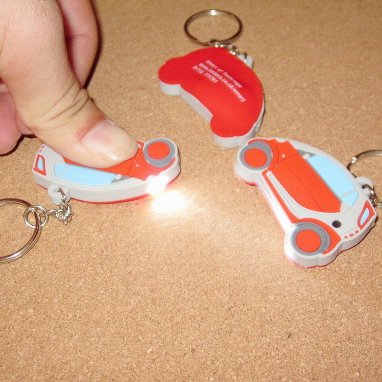 Soft PVC torch Key Rings