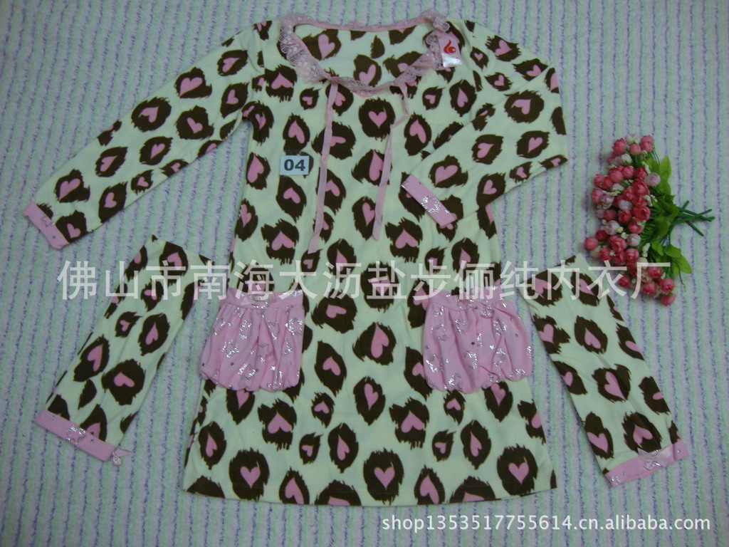 【lernonl<em>品牌睡衣</em> 纯棉印花 <em>女孩</em>家居睡裙 公主