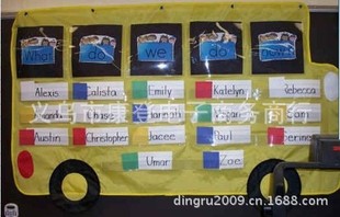 批发采购储物挂袋-汽车教案袋,儿童教学识字挂