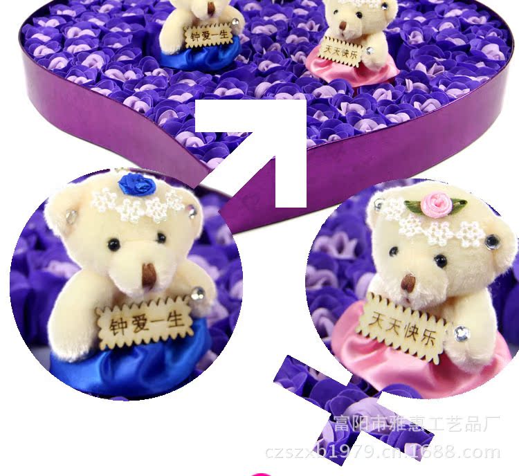 卡通心92朵情侶熊_10