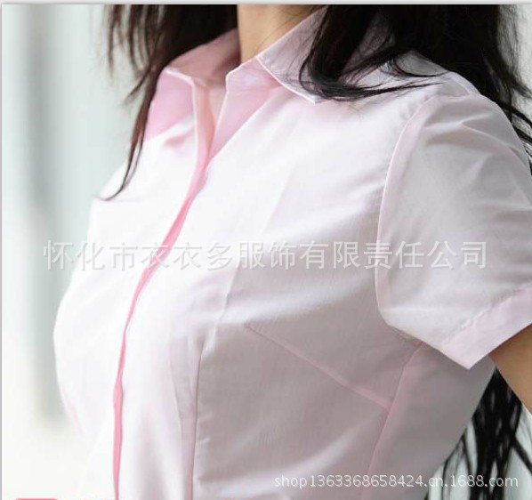 厂家直销<em>女款工作</em>衬衫<em>女款工作服</em>工作装夏季职