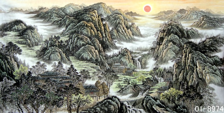 集雅堂画廊 国画批发 石昌峰八尺山水画 01-89