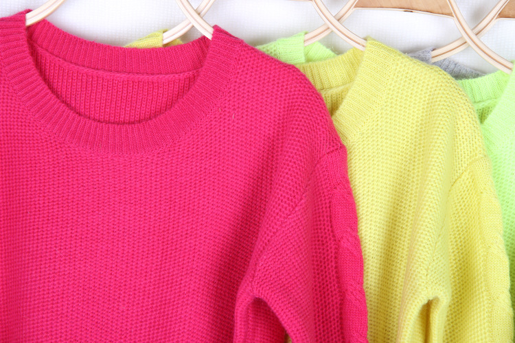 【2103秋冬新款 <em>韩版毛衣宽松</em>圆领长袖兔毛针