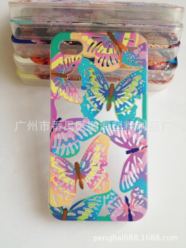 iphone4 彩色UV镂空蝴蝶手机壳火爆热卖韩国
