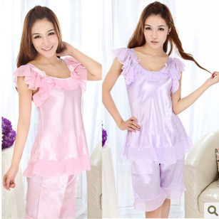 <em>睡衣</em>、家居服、<em>睡袍</em>、浴袍-<em>夏季女装</em>丝绸仿真