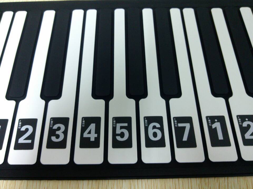 爆款 云之手卷钢琴 49键电子琴88键键盘数字贴纸 61键简谱对照表