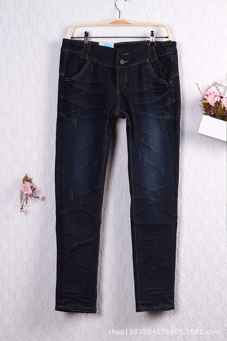 批发采购女式牛仔裤-新款供应显瘦长款牛仔裤