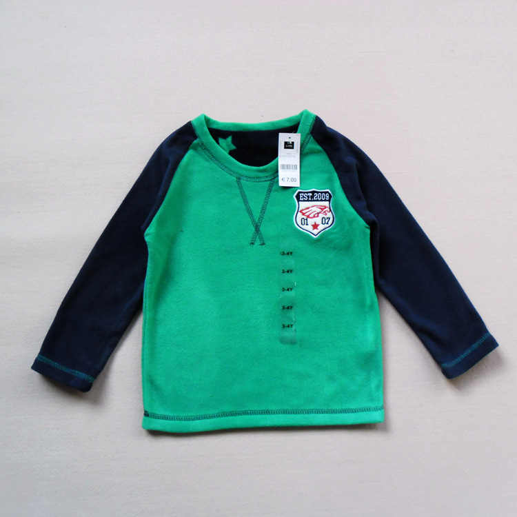 【外贸原单 13新款 童装插肩袖贴布绣上衣配满