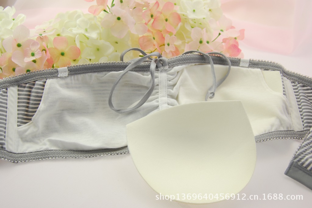 【抹胸<em>一片式文胸套装</em>日本黛安芬原单运动全棉