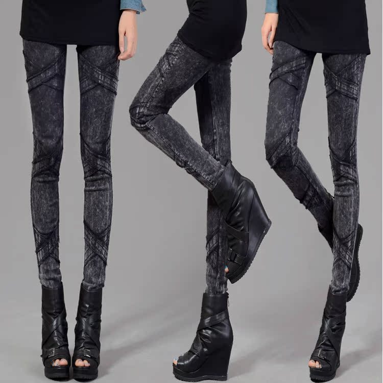 柯拉2013秋季<em>新款女打底裤</em>韩版牛仔裤 铅笔裤