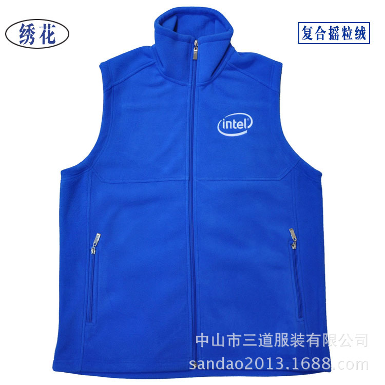 抓绒<em>马甲</em>男保暖摇粒绒背心<em>订制工作服马甲</em>广告