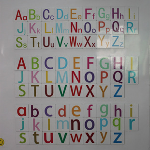 26个大小写英文字母冰箱贴 彩色磁贴 大小写英文字母磁贴