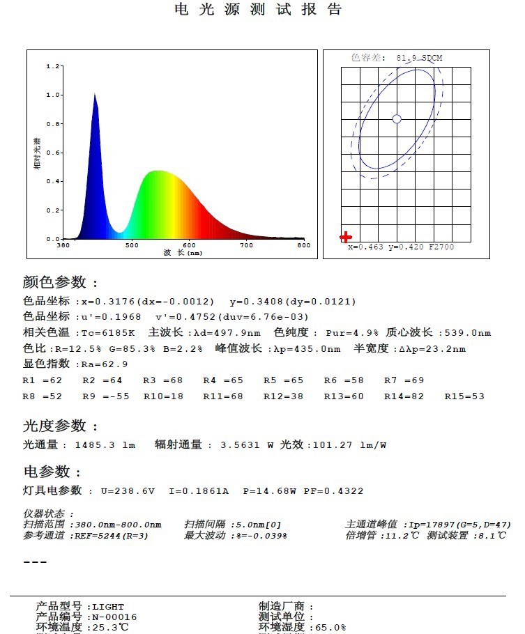 15W筒灯6000K