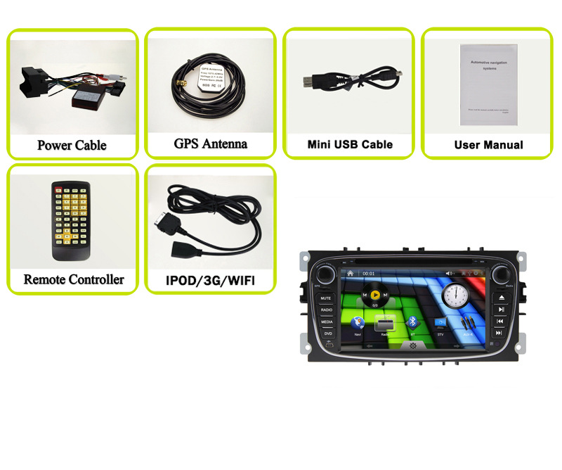 8628MX黑 福特蒙迪欧专用车载导航