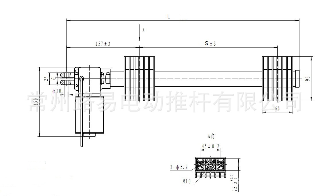 江苏常州【专业生产,可定制】 滑动电机 电动推杆 器