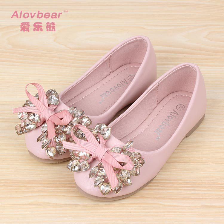 厂家供应春秋新款时尚韩版女童单鞋批发蝴蝶结儿童公主单鞋D01-29