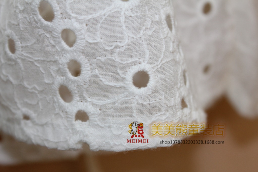 2014夏装<em>女童</em>T恤 韩版公主 薄纱T <em>镂空</em> 蕾丝上