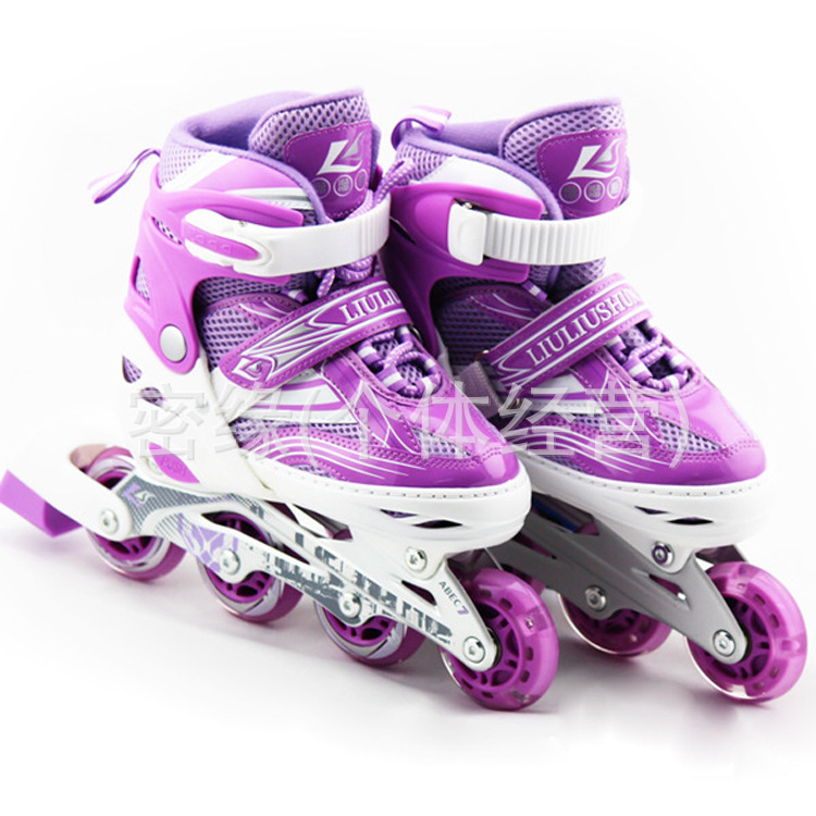 溜冰鞋-百嘉儿童旱冰鞋直排轮滑鞋塑料架溜冰