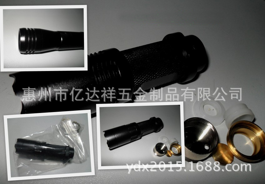 铝合金LED手电筒外壳加工 手电筒外壳氧化