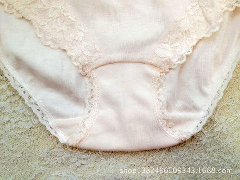 出口日本原单正品全棉<em>纯棉高腰</em>收腹大蕾丝<em>女内</em>