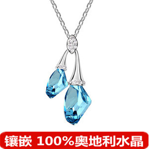 优斯 中国风浪漫执子之手吊坠 锁骨<em>毛衣</em>链 时尚