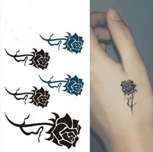 纹身贴纸 防水女款 小图虎口花朵纹身贴 时尚达人百搭纹身刺青
